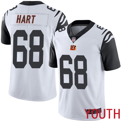 Cincinnati Bengals Limited White Youth Bobby Hart Jersey NFL Footballl #68 Rush Vapor Untouchable->youth nfl jersey->Youth Jersey